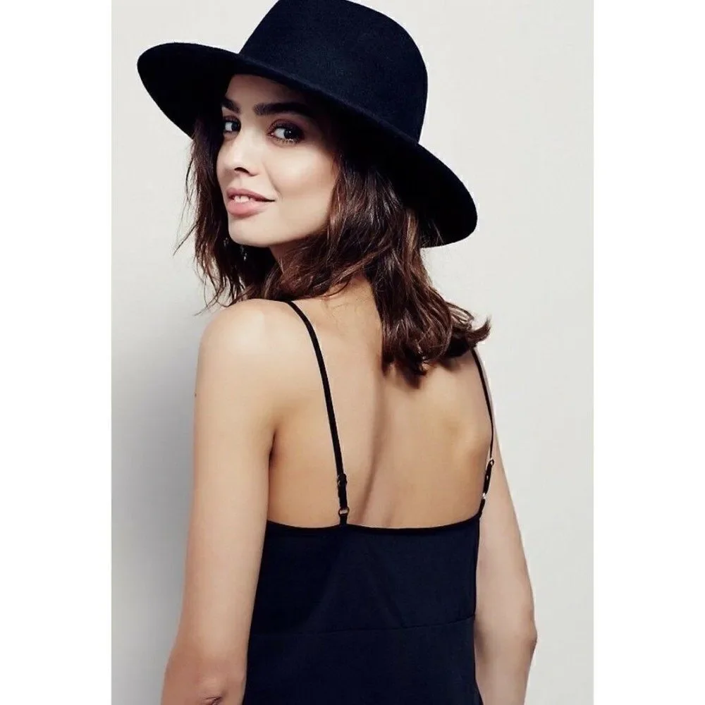 NEW FREE PEOPLE Sz M ANDY MINI SLIP DRESS SOLID BLACK $78